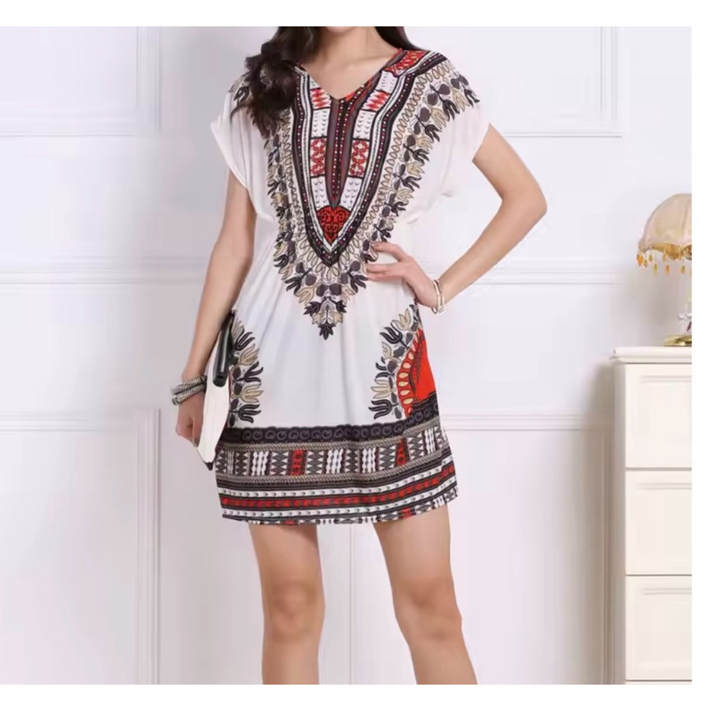 Women's Multi-Color Dashiki Blouse 27” Length and Waist 13”